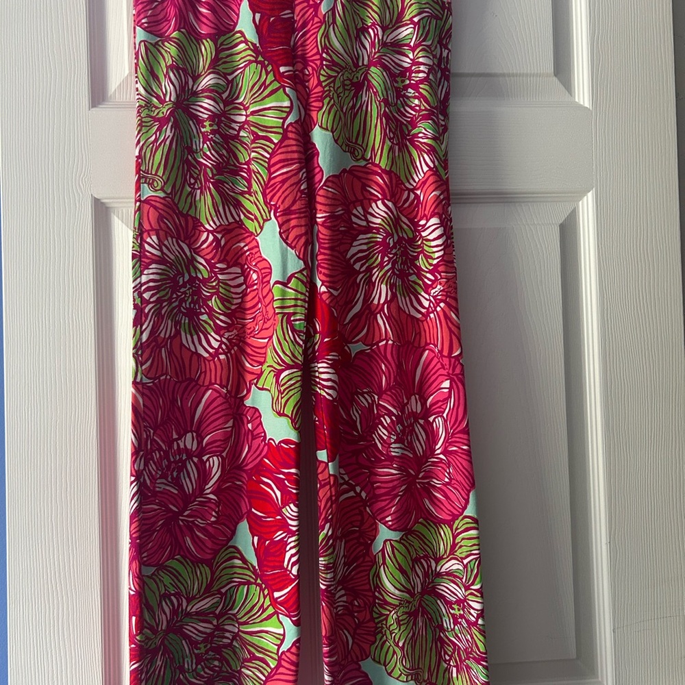 Lilly Pulitzer Pink and Blue Floral Pants